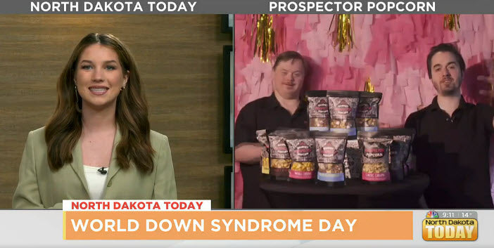 North Dakota Today feature Prospector Popcorn as part of World Down Syndrome Day