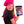Load image into Gallery viewer, Popcorn Chef, Brooklyn, holds a bag of Down to Sparkle gourmet popcorn as she wears a pink apron and pink chefs hat.
